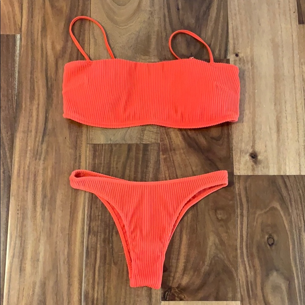 Hollister Red 2-Piece Hi-Waist Bikini